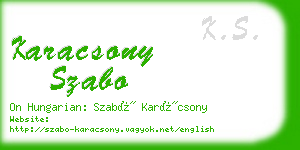 karacsony szabo business card